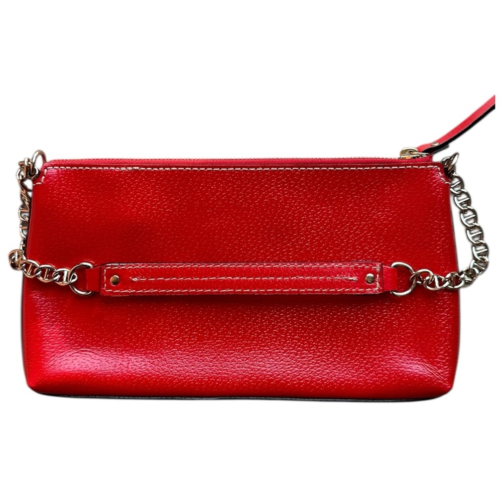 NEW kate spade Red Leather Chain Strap purse baddie designer date night upscale - Picture 4 of 7